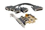 EXSYS EX-44354 4 prievadų PCIe RS-232 nuosekliosios sąsajos plok&scaron;tė su žemo profilio laikikliu, FTDI lustas