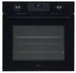 Midea MBO7NM30D0-BK įmontuojama elektrinė orkaitė, 73 l, pirolitinis savaiminis valymas, jutiklinis valdymas, juoda