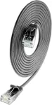 Wirewin SLIM Cat6a 10 Gigabit plonas tinklo kabelis, U/UTP, 3,6 mm, juodas, 0,15 m SLIM-L-UU-K6A 0.15 BK