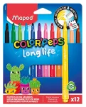 Maped Color'Peps Long Life flomasteriai, įvairių spalvų, 12 vnt. (844000)