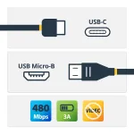 StarTech.com USB-C į Micro-B laidas - M/M - 1m - USB 2.0