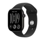 Apple Watch Series 12 GPS i&scaron;manusis laikrodis, 46 mm, juodas aliuminio korpusas, juoda sportinė apyrankė M/L