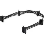 StarTech.com 4x SATA maitinimo &scaron;akotuvas, SATA 15 kontaktų, 4 x SATA, 0.4 m, Ki&scaron;tukas, Lizdas, Juoda