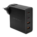 Qoltec GaN POWER PRO Įkroviklis | 2xUSB-C | 2xUSB | 130W | 5-20V | 1,5-5A | XP | Juoda