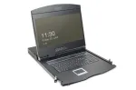 DIGITUS modulinė 48,3 cm (19 colių) TFT konsolė su 8 prievadų KVM, RAL 9005 juoda - Qwertzu Vokietijos