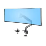 StarTech.com H1M1AG1-MONITOR-ARM stalo monitoriaus laikiklis 49 col. itin plačių lenktų ekranų monitoriams, mechaninė spyruoklinė svirtis, pasukama svirtis, VESA, C gnybtas / montavimas per angą, maks. 44 lb
