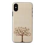 Apsauginis dėklas iPhone X/XS su obuolių medžio elementais, juodas
