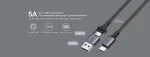 USB Type-C 2-in-1 laidas Orsen S8, 5A, 1,5 m (greitas įkrovimas/duomenys)