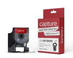 Capture CA-S0720500 juosta etiketėms gaminti, 12 mm x 7 m, juoda