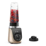 Stalinis blenderis Tefal Blend Up BL190AF0 &mdash; 0,85 L indas, 1000 W, 6-peilių Powelix, impulsinis režimas, ledo smulkinimas (permatomas/juodos/smėlio spalvos)