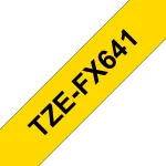 Brother TZE-FX641 žymėjimo juosta Juoda ant geltonos TZ