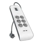 Maitinimo juosta Belkin BSV604VF2M-V2 &mdash; 6 lizdai, 2&times; USB-A, 2 m laidas