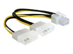 DeLOCK 82315 vidinis maitinimo kabelis, Molex 4 kontaktų (K) &ndash; PCI Express 6 kontaktų (L), 0,15 m