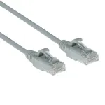 ACT Grey 1 m LSZH U/UTP CAT6 plonas jungiamasis laidas su apsaugotais RJ45 ki&scaron;tukais
