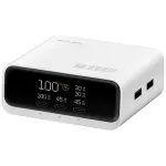 4smarts GaN Screen stalinė įkrovimo stotelė 100 W, 3x USB-C + 2x USB-A, balta