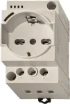 Finder ki&scaron;tukinis lizdas pilkas 7U.00.8.230.0010 su LED indikatoriumi valdymo spintoms REG 60 (7U0082300010)