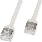 ROLINE U/FTP Patch Laidas Cat.6A Itin trumpas RJ45 Pilka 0,5m