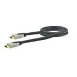 HDMI kabelis SCHWAIGER HDM0150G 063 &mdash; 1,5 m, HDMI A tipo ki&scaron;tukas&ndash;ki&scaron;tukas, paauksuoti kontaktai, juoda/pilka