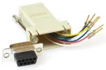 Lyties keitiklis MicroConnect SAD008 &mdash; RJ45 F į DB9 F, smėlio spalvos