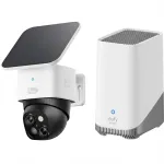 Belaidžio stebėjimo kamerų rinkinys Eufy eufyCam E41 komplektas: 2 kameros, HomeBase 3, 3W saulės baterija (ES)