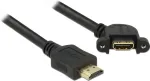 DeLOCK HDMI kabelis, 1,0 m, 28 AWG, 110&deg; kampu jungtis, juoda (85103)
