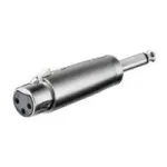 Wentronic Goobay XLR adapteris &ndash; XLR lizdas (3 kontaktai) > 6,35 mm ki&scaron;tukas (2 kontaktai, mono) (27451)