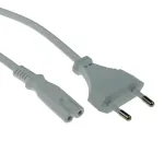 Maitinimo laidas Euro ki&scaron;tukas - C7 lizdas baltas 3 m ACT Powercord AK5241