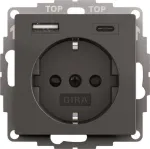 Gira SCHUKO USB maitinimo blokas 2f System 55 model 245928
