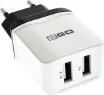 2GO 795999 Universalus USB įkroviklis 2 prievadai Baltas AC 100-240V