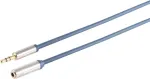 3,5 mm garso laidas ShiverPeaks 30805-1.5-MHQ-SLIM Chrome Metal Slim Line 1,5 m