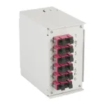 EFB-ELEKTRONIK DIN Rail OM4 Splice Box, 12x SC Pigtail, 6x SC-Duplex Coupler, Light Grey (BHS70203.12OM4)
