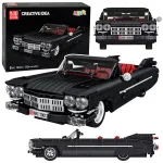 LEAN TOYS Construction Bricks Classic Car Cabrio Cadi-Elrado Black 1324 psl.