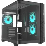 Thermaltake Vision 330 CR ARGB SE Edition Mid Tower korpusas, juodas, 3x grūdintas stiklas, 3x CT140 ARGB ventiliatoriai