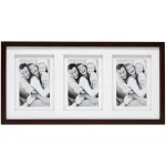 DEKNUDT S65KQ3 3x10x15 Wood Gallery Brown Passepartout Multi Picture Frame