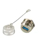 EFB Elektronik USB 3.0 IP67 Feed-Through Coupling Type A Socket / Type A Socket