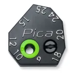 PICA-MARKER Pica Scriber Block &ndash; juodas ABS plastiko žymėjimo &scaron;ablonas su pie&scaron;tuko galąstuvu, kompasu, lygiagrečių linijų ir gylio žymėjimo kreiptuvu, skirtas Pica-Dry Longlife automatiniam pie&scaron;tukui