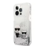 Karl Lagerfeld Apple iPhone 13 Pro Liquid Glitter Choupette Case sidabrinis