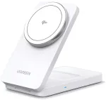 UGREEN belaidis įkroviklis 2-in-1 20W Qi2 45057, skirtas iPhone ir AirPods, baltas