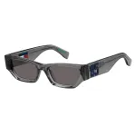 TOMMY JEANS Moteri&scaron;ki Akiniai nuo Saulės TJ-0093-S-KB7 &ndash; Juodas Rėmas, Pilki Lę&scaron;iai, 55/18/145 mm
