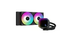 DeepCool LS520 SE AIO skystinis procesoriaus au&scaron;intuvas, 2 x 120 mm, ARGB, juodas