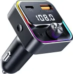 SENCOR SWM 3000 Bluetooth FM siųstuvas su USB-A QC3.0, USB-C PD 3.0, MP3 atkūrimu, laisvų rankų skambučiais, Siri ir Google Assistant