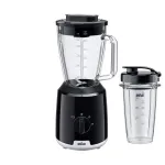 Braun JB1051BK PowerBlend 1 trintuvas su stikliniu ąsočiu, 600 W, 1,25 l, juodas