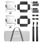 Godox Litemons LP600R 2x rinkinys RGB LED panelinis &scaron;viestuvas, 60W, 2500K-8500K, CRI 96, Bluetooth, dvigubas &scaron;viesos rinkinys