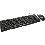 Inter-Tech AC KB-102DE stalinė klaviatūra su pele USB juoda 1000dpi 105 mygtukai laidinė (88884138)