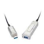 Lindy 50 m USB 3.0 hibridinis aktyvusis prailginimo kabelis, &scaron;viesolaidis ir varis, 5 Gbps, LSZH, juodas 42701