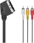 Hama Classic Line SCART į 3 RCA audio/video kabelis, 1,5 m, juodas 00305015
