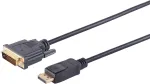 SHIVERPEAKS S/CONN maximum connectivity DisplayPort į DVI-D kabelis, 20-pin DP male į 24+1 DVI-D male, auksuoti kontaktai, 7,5 m, juodas 77497-1