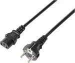 Sygonix SY-5243888 3 m maitinimo kabelis Schuko &ndash; IEC C13, H05VV-F 3G0.75, 10A/250V, juodas