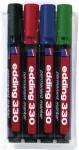 Edding 330/4 S Permanentinis Žymeklių Rinkinys, Juodas/Mėlynas/Žalias/Raudonas, 4 vnt. 4-330-4