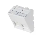 EXERTIS CONNECT montavimo plok&scaron;tės įdėklas 45x45mm 2 Keystone moduliams, 30&deg;, signalinė balta RAL 9003 911711